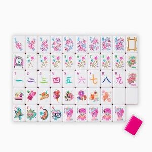 Oh My Mahjong! Glitterville Tiles, Mat, and Tile Bag Bundle